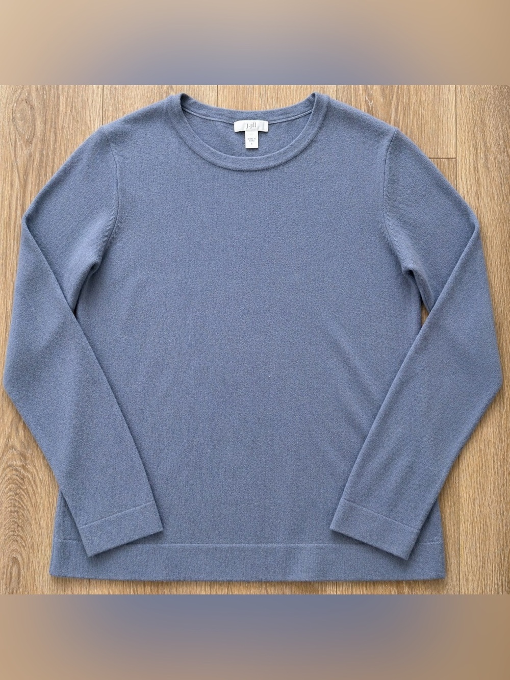 J. Jill Women’s Blue Lightweight Knit Sweater Small Long Sleeve Pullover Cotton